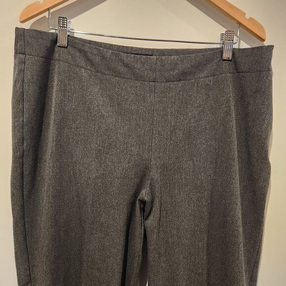 Talbots Womens Gray Heritage Straight Leg Side Zip Dress Pants Size 16 Stretch - Picture 2 of 11